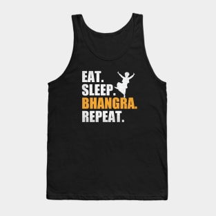 Eat Sleep Bhangra Repeat Funny Dancing Punjabi Tank Top